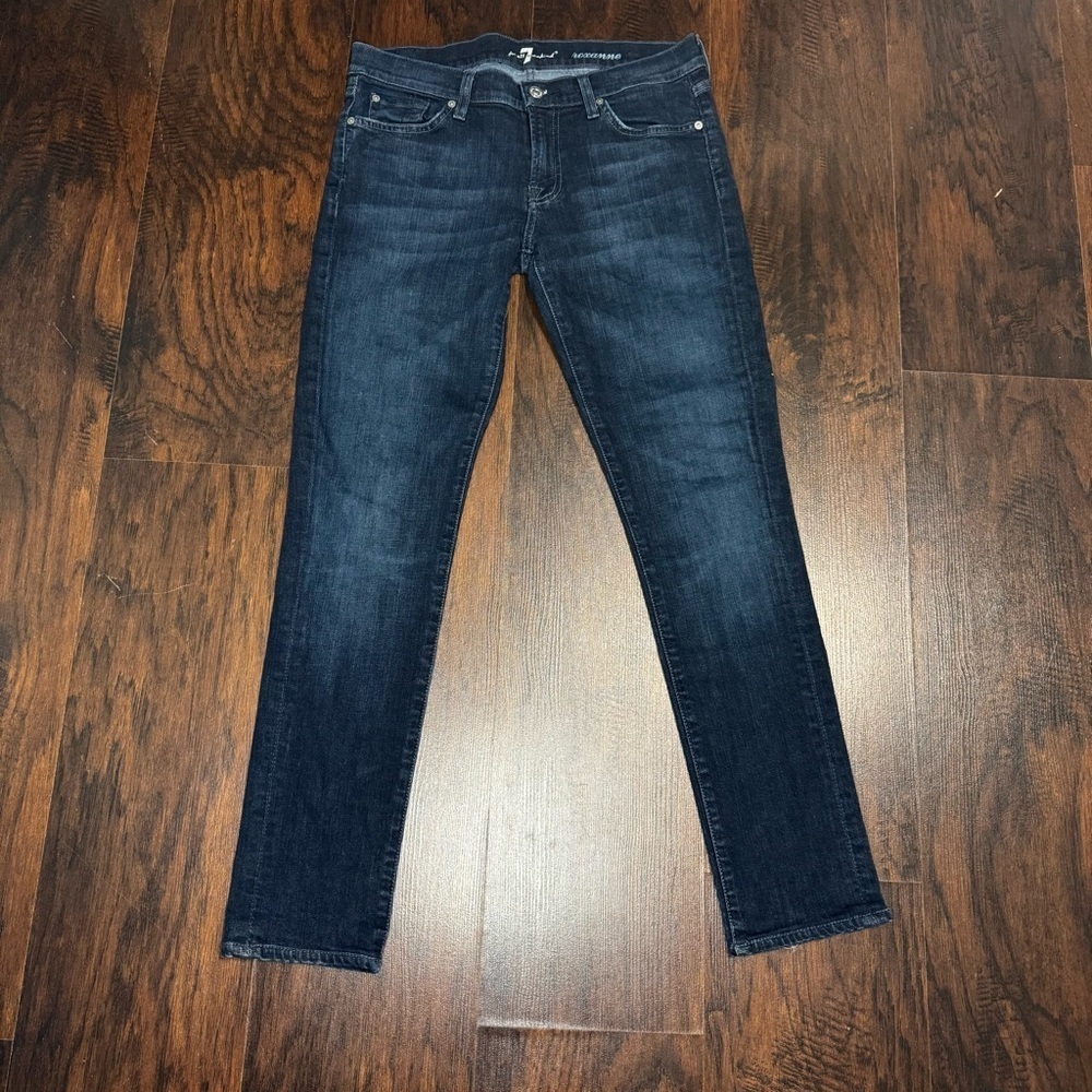 7 For All Mankind Roxanne WoMen's Deep Indigo Slim/Skinny Jeans